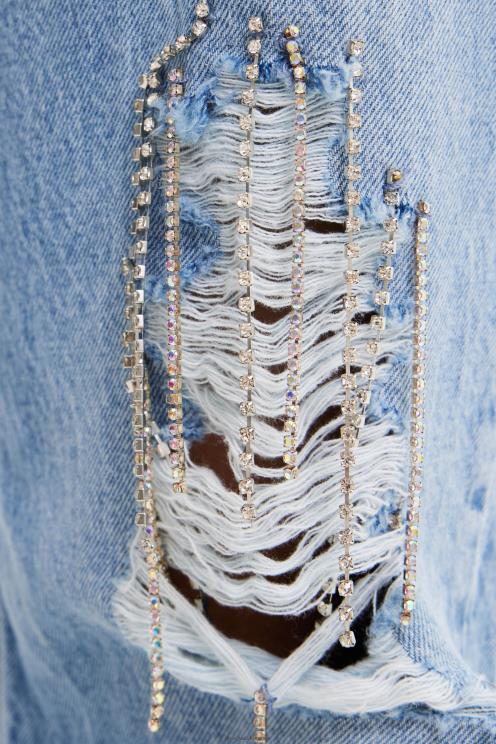 oblačila NFXLT302 ženske Desigual široke kavbojke s kamenčki