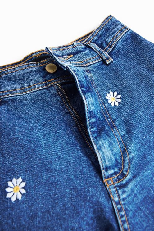 oblačila NFXLT318 ženske Desigual daisy odrezane culotte kavbojke