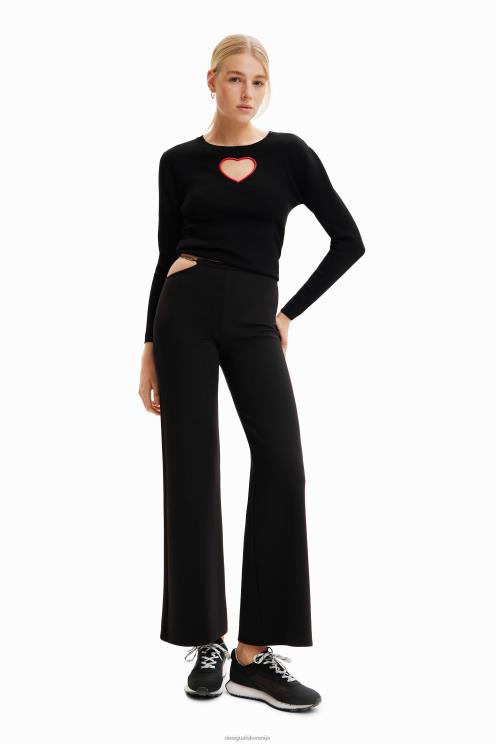 oblačila NFXLT353 ženske Desigual izrezane hlače z verigo