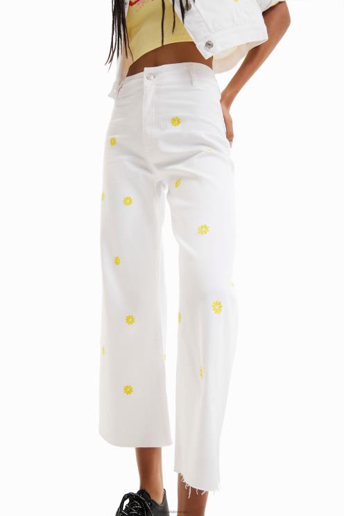 oblačila NFXLT379 ženske Desigual daisy odrezane culotte kavbojke