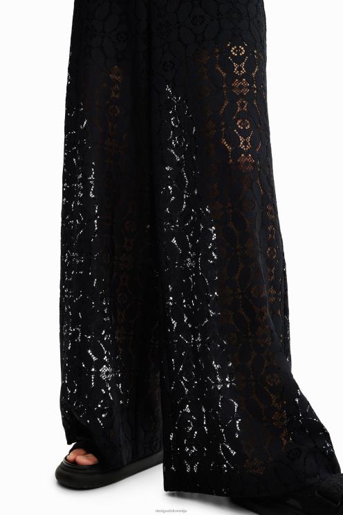 oblačila NFXLT420 ženske Desigual prosojne čipkaste hlače