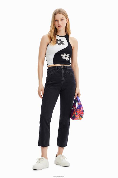 oblačila NFXLT446 ženske Desigual ravne odrezane kavbojke