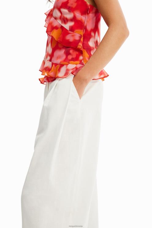 oblačila NFXLT460 ženske Desigual široke nagubane hlače