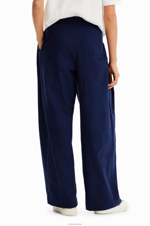 oblačila NFXLT466 ženske Desigual široke nagubane hlače