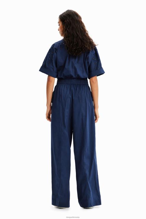 oblačila NFXLT476 ženske Desigual plašč s švicarskim vezenjem