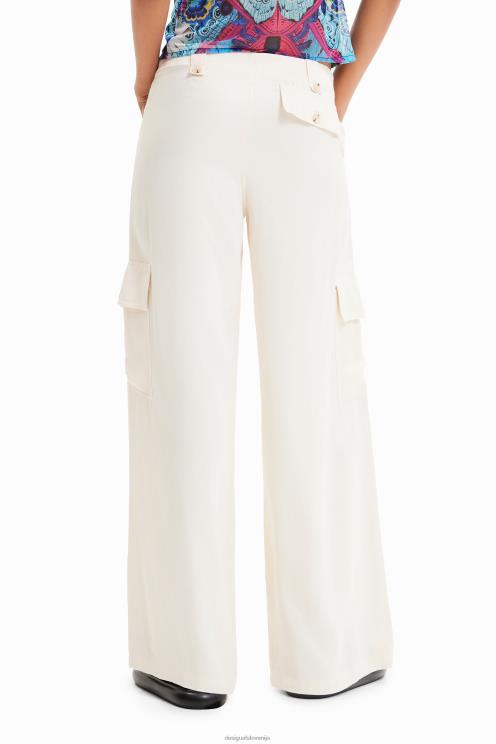 oblačila NFXLT491 ženske Desigual široke satenaste kargo hlače