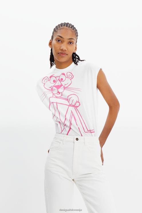 oblačila NFXLT498 ženske Desigual široke roza panter kavbojke