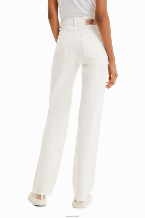 oblačila NFXLT498 ženske Desigual široke roza panter kavbojke