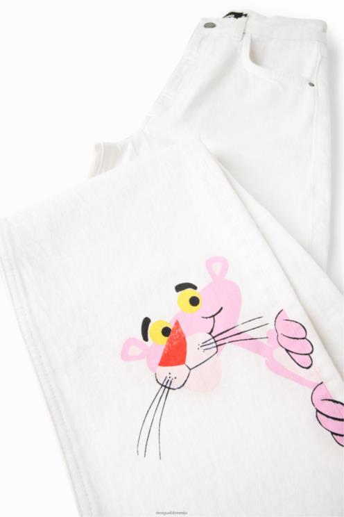 oblačila NFXLT498 ženske Desigual široke roza panter kavbojke