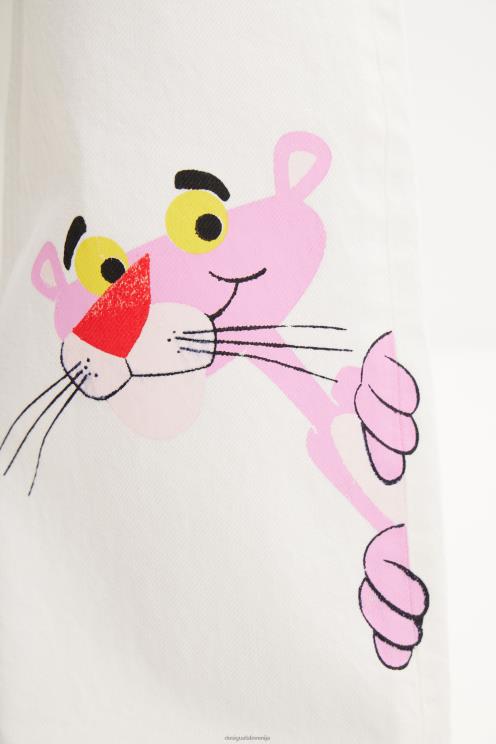 oblačila NFXLT498 ženske Desigual široke roza panter kavbojke