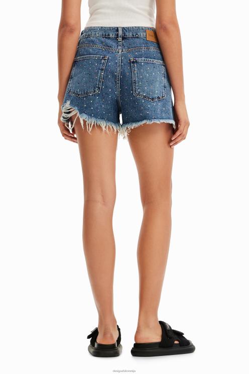 oblačila NFXLT513 ženske Desigual kratke hlače iz jeansa z jeklenkami