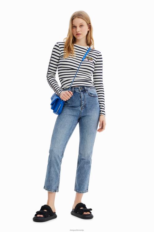 oblačila NFXLT517 ženske Desigual ravne kavbojke grazer