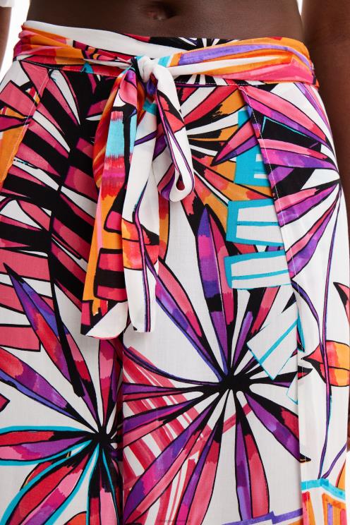 oblačila NFXLT519 ženske Desigual hlače s tropskim razporkom