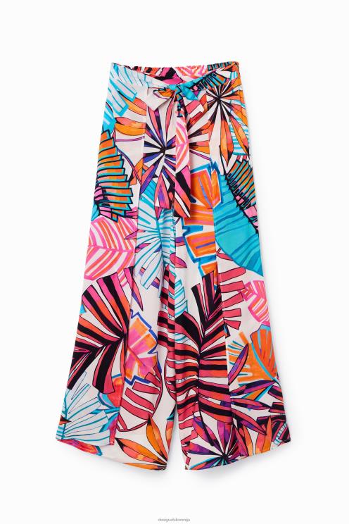 oblačila NFXLT519 ženske Desigual hlače s tropskim razporkom