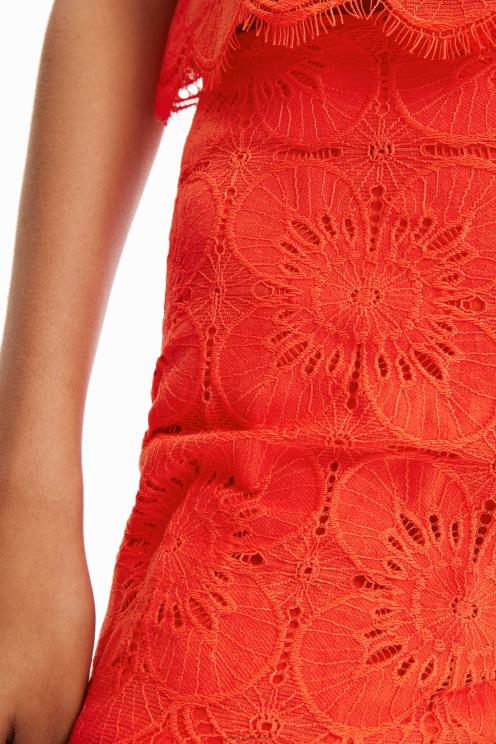 oblačila NFXLT538 ženske Desigual retro kratke hlače s čipko