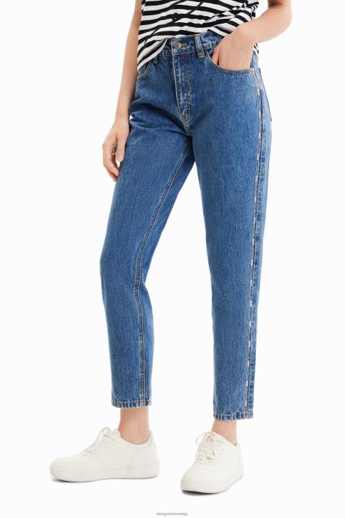 oblačila NFXLT603 ženske Desigual rhinestone mom jeans
