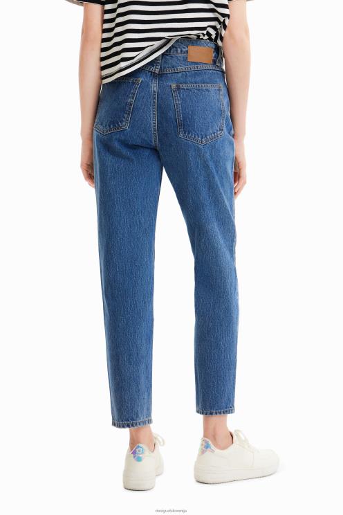 oblačila NFXLT603 ženske Desigual rhinestone mom jeans