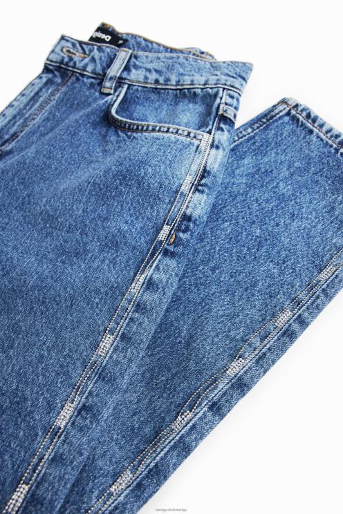 oblačila NFXLT603 ženske Desigual rhinestone mom jeans