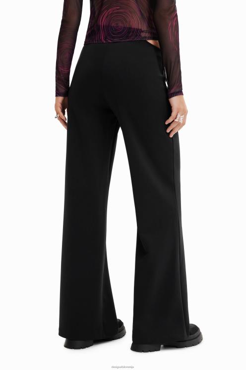 oblačila NFXLT687 ženske Desigual izrezane hlače z verigo