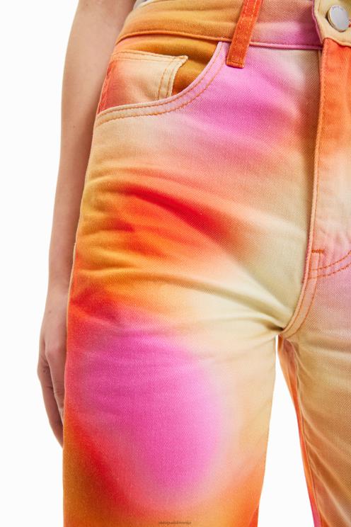 oblačila NFXLT781 ženske Desigual maitrepierre večbarvne široke kavbojke