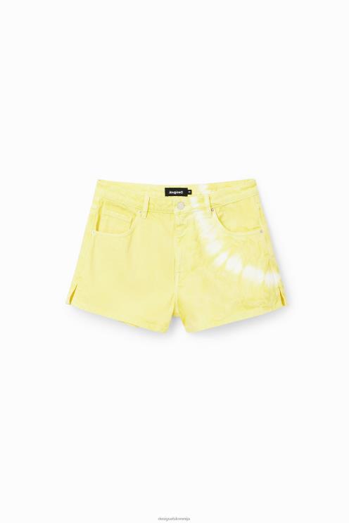 oblačila NFXLT796 ženske Desigual kratke hlače iz jeansa tie-dye