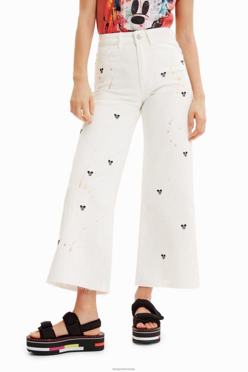 oblačila NFXLT837 ženske Desigual disneyjeve Mickey Mouse skrajšane culotte kavbojke