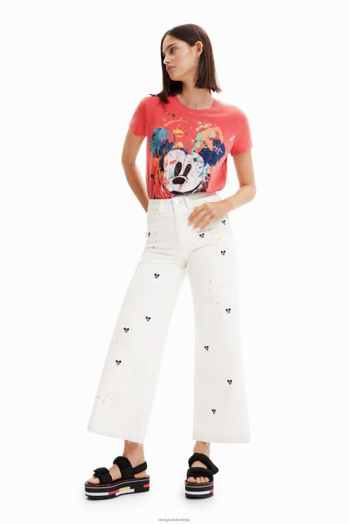 oblačila NFXLT837 ženske Desigual disneyjeve Mickey Mouse skrajšane culotte kavbojke