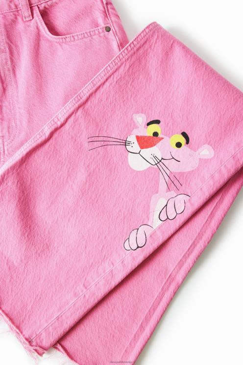 oblačila NFXLT844 ženske Desigual široke roza panter kavbojke