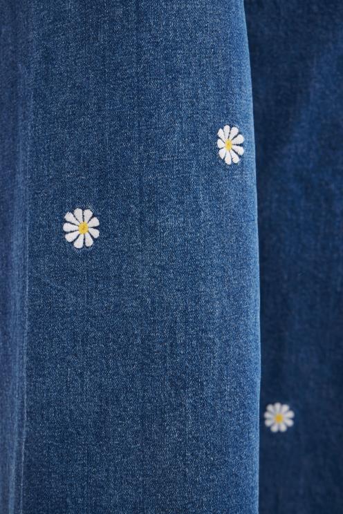 oblačila NFXLT881 ženske Desigual kilote iz jeansa marjetice