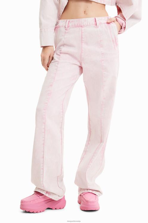 oblačila NFXLT924 ženske Desigual široke ravne kavbojke maitrepierre