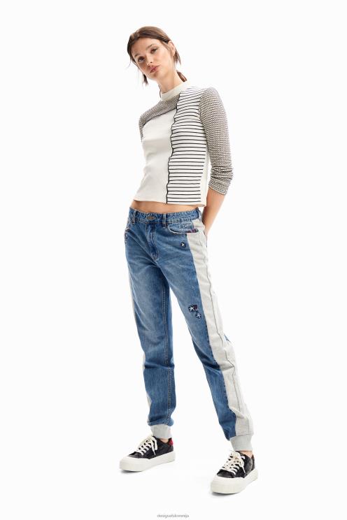 oblačila NFXLT93 ženske Desigual vezene jogger kavbojke