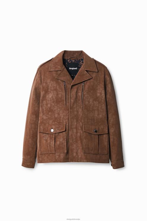 oblačila NFXLT1049 ženske Desigual ravna jakna z več žepi