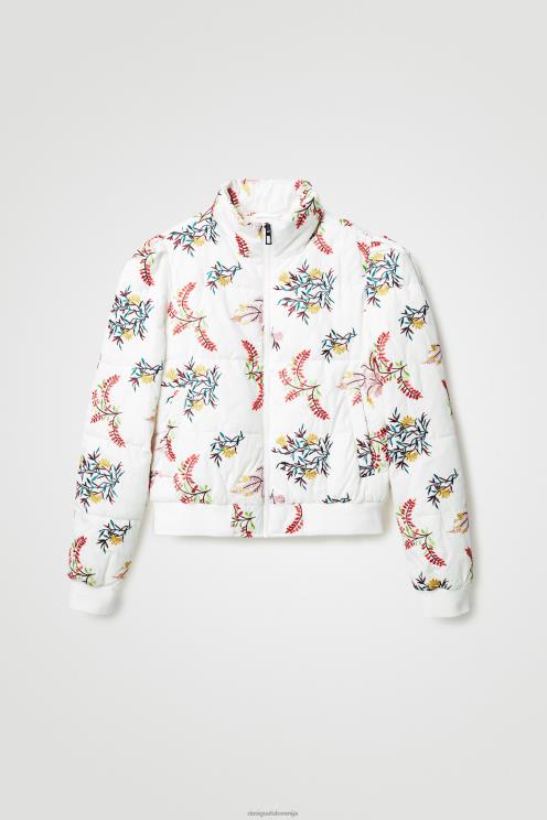 oblačila NFXLT1055 ženske Desigual prešita jakna s cvetjem