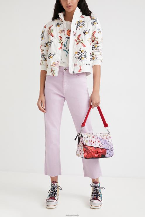 oblačila NFXLT1055 ženske Desigual prešita jakna s cvetjem