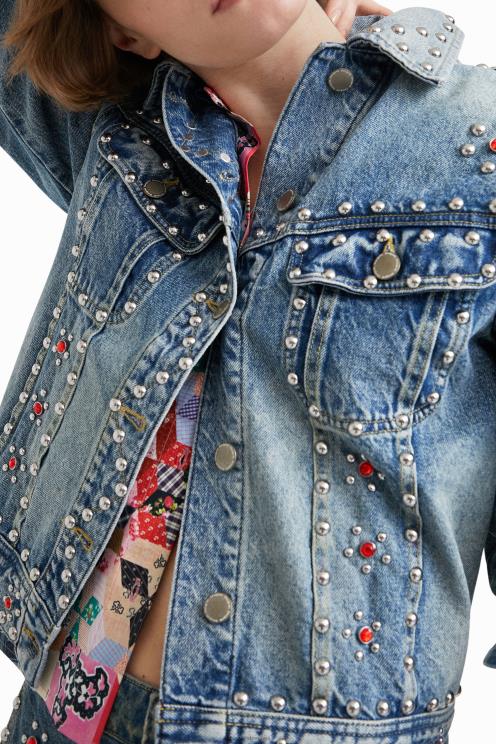 oblačila NFXLT1065 ženske Desigual johnson hartig jeans jakna z jeklenkami