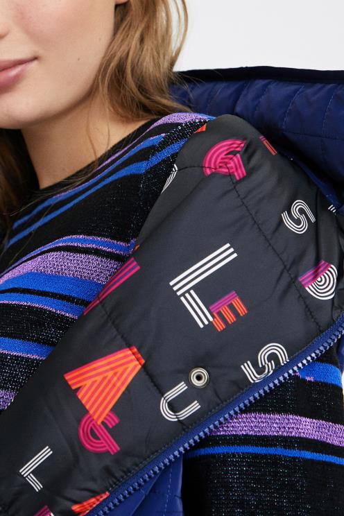 oblačila NFXLT1067 ženske Desigual dolga prešita jopica