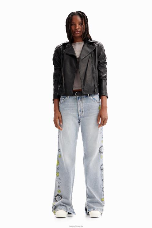 oblačila NFXLT1140 ženske Desigual motoristična jakna z učinkom usnja