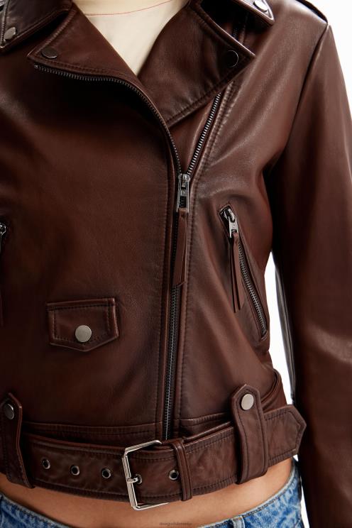 oblačila NFXLT1169 ženske Desigual motoristična jakna s pasom