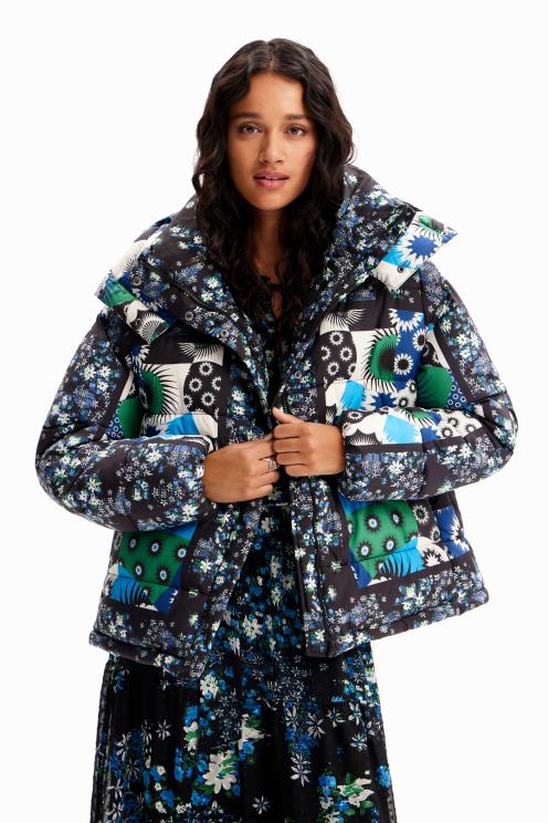 oblačila NFXLT149 ženske Desigual podložena patchwork jakna