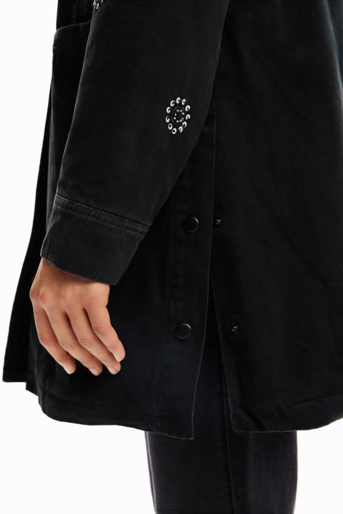 oblačila NFXLT175 ženske Desigual vezena parka s kapuco