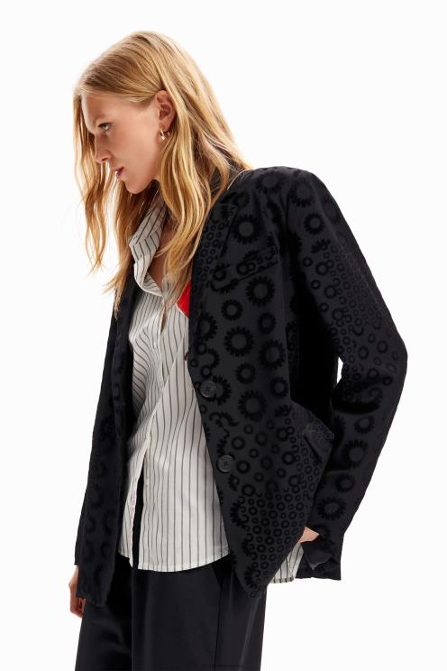 oblačila NFXLT189 ženske Desigual blazer z geometrijskimi kosmiči