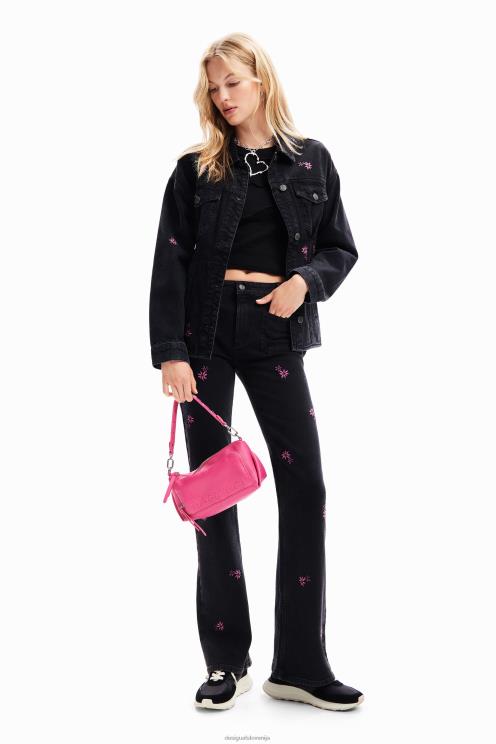 oblačila NFXLT278 ženske Desigual tovornjakarska jakna iz jeansa s cvetličnim vzorcem