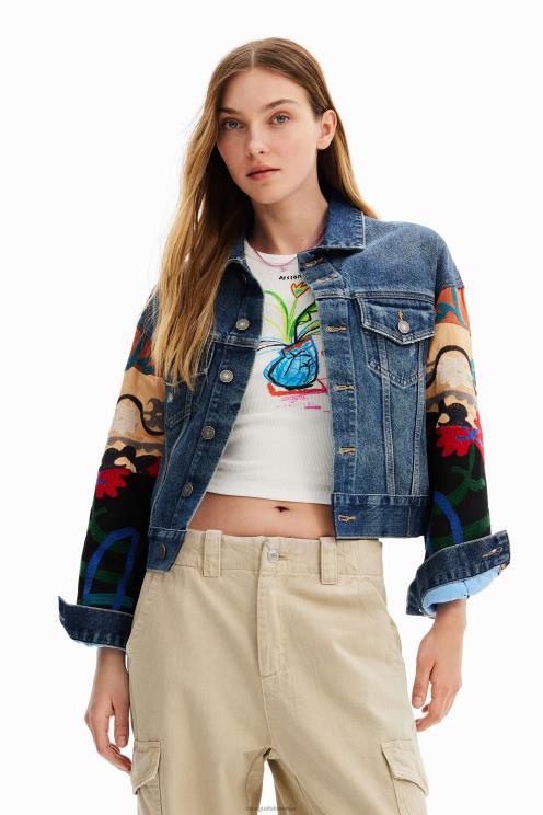 oblačila NFXLT289 ženske Desigual tovornjakarska jakna iz etničnega jeansa