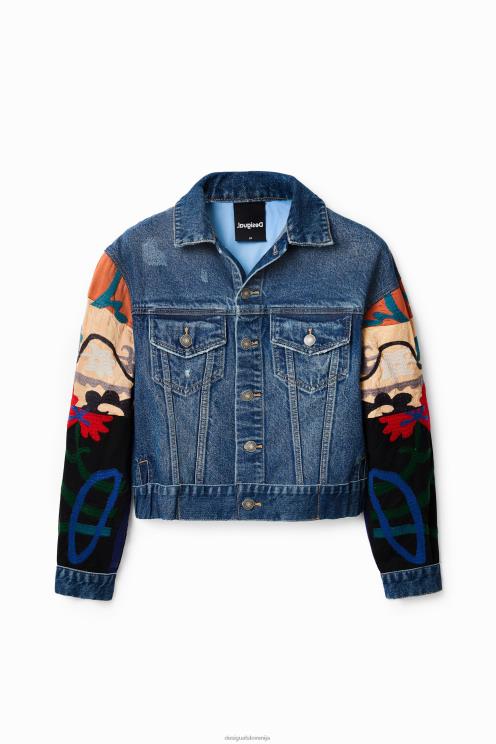 oblačila NFXLT289 ženske Desigual tovornjakarska jakna iz etničnega jeansa