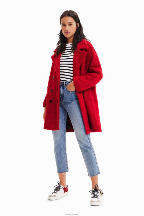 oblačila NFXLT317 ženske Desigual ravno volnen plašč