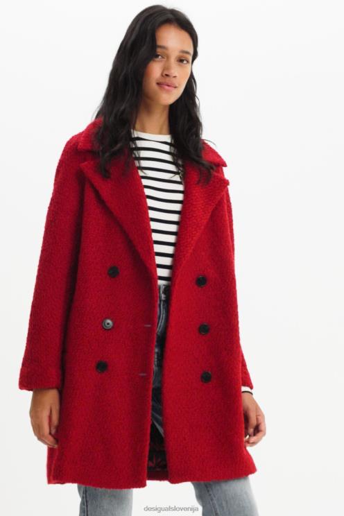 oblačila NFXLT317 ženske Desigual ravno volnen plašč