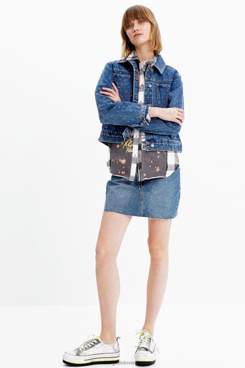 oblačila NFXLT339 ženske Desigual tovornjakarska jakna iz jeansa z jeklenkami
