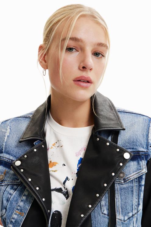 oblačila NFXLT371 ženske Desigual Mickey Mouse hibridna denim jakna