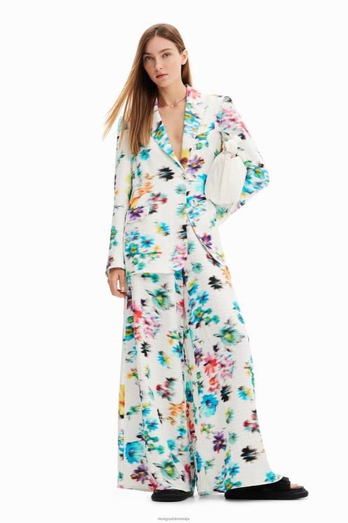 oblačila NFXLT418 ženske Desigual teksturiran cvetlični blazer