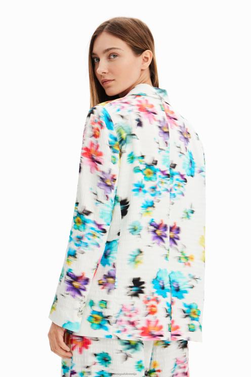 oblačila NFXLT418 ženske Desigual teksturiran cvetlični blazer